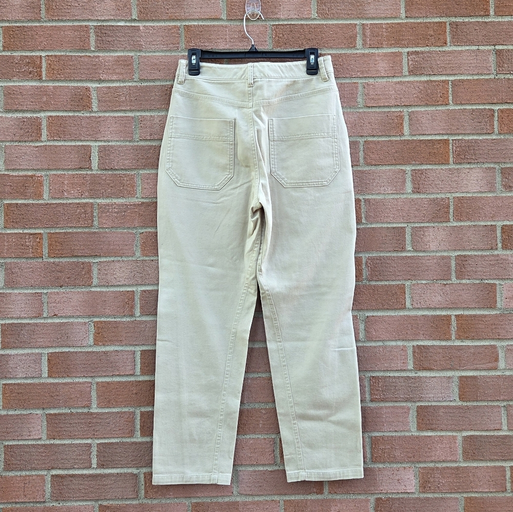 Reiss Cream High-Waist Tapered Pants - Picture 3 of 6